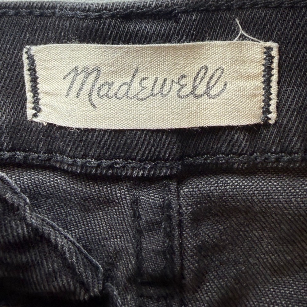 Madewell Classic Straight Jean Lunar Wash Faded Black High Rise Denim Size 25 - Picture 6 of 12